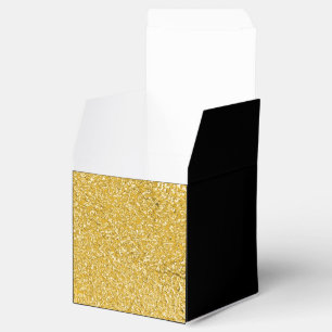 PURE GOLD Splatter Pattern + your text / photo Favor Boxes