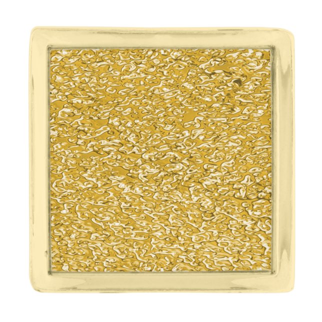PURE GOLD Splatter Pattern + your text / photo Finish Lapel Pin (Front)