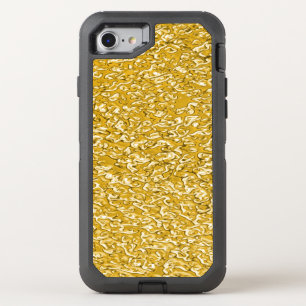 PURE GOLD Splatter Pattern + your text / photo OtterBox Defender iPhone SE/8/7 Case