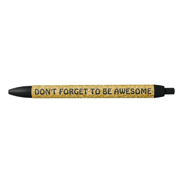 PURE GOLD Splatter Pattern + your text / photo Pen (Front)
