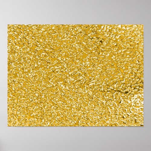 PURE GOLD Splatter Pattern  your text  photo Poster