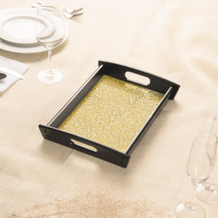 PURE GOLD Splatter Pattern + your text / photo Serving Tray