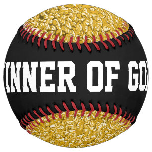 PURE GOLD Splatter Pattern + your text / photo Softball