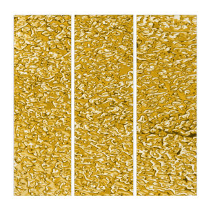 PURE GOLD Splatter Pattern + your text / photo Triptych