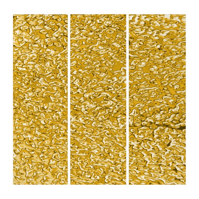 PURE GOLD Splatter Pattern + your text / photo Triptych (Front)