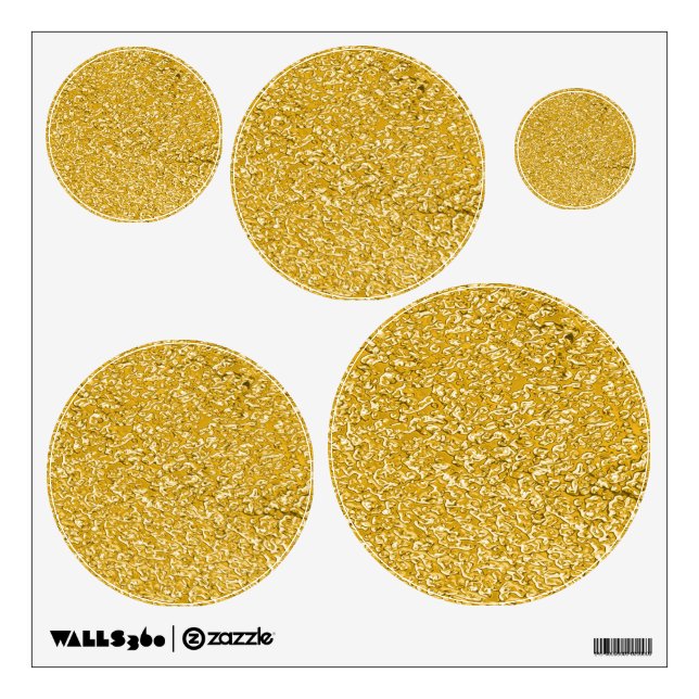 PURE GOLD Splatter Pattern + your text / photo Wall Decal (Front)
