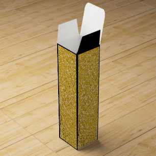PURE GOLD Splatter Pattern + your text / photo Wine Gift Box