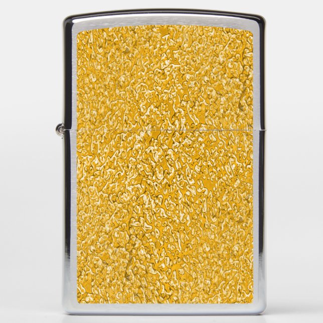 PURE GOLD Splatter Pattern + your text / photo Zippo Lighter (Front)