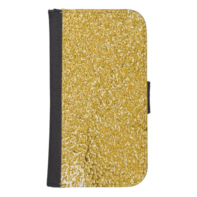 PURE GOLD Splatter Pattern + your text Samsung Galaxy Wallet Case (Front)