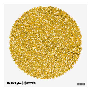 PURE GOLD Splatter Pattern + your text Wall Sticker