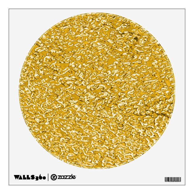 PURE GOLD Splatter Pattern + your text Wall Sticker (Front)