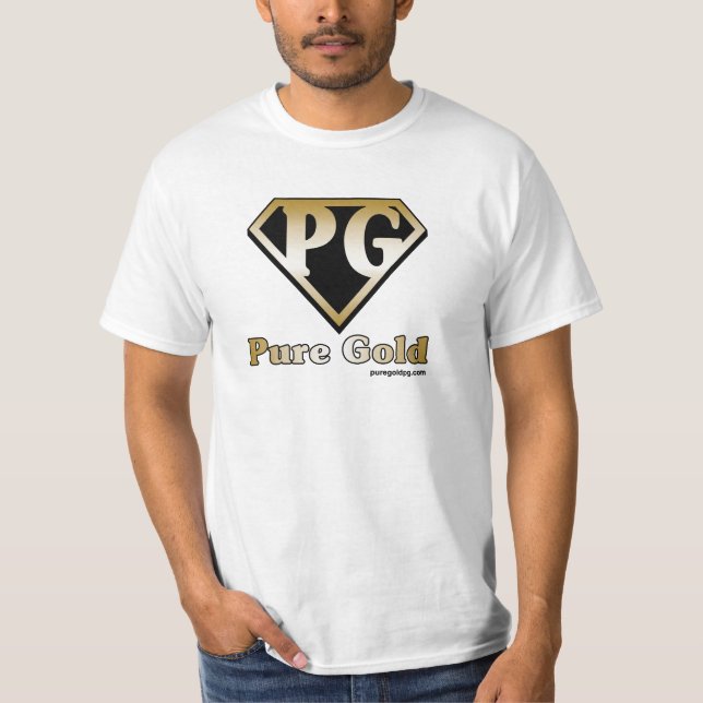 Pure Gold with text T-Shirt (Front)