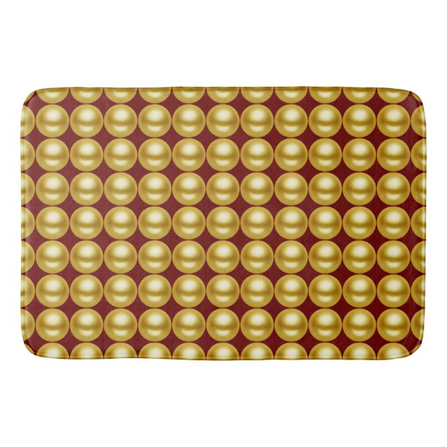 PURE GOLDEN PEARL + your backgr. & ideas Bathroom Mat (Front)