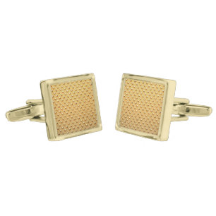 PURE GOLDEN PEARLS Pattern + your text / photo Cufflinks