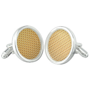 PURE GOLDEN PEARLS Pattern + your text / photo Cufflinks