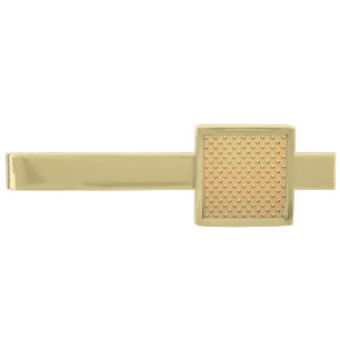 PURE GOLDEN PEARLS Pattern + your text / photo Gold Finish Tie Clip