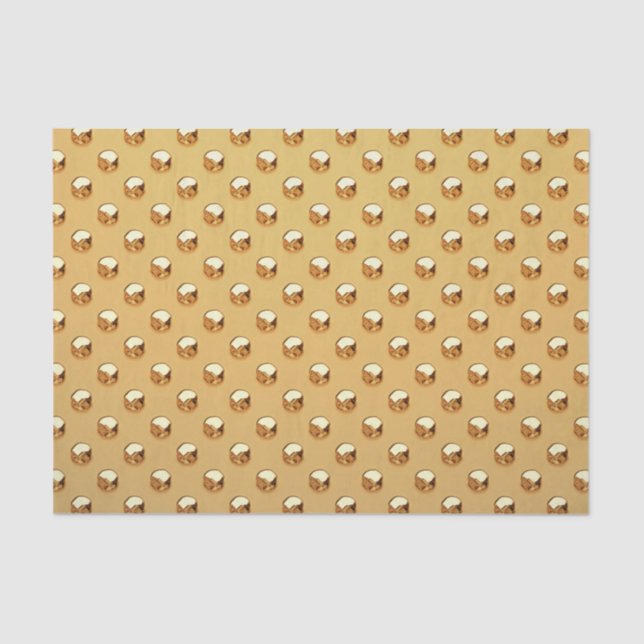 PURE GOLDEN PEARLS Pattern + your text / photo Tissue Paper (Front)