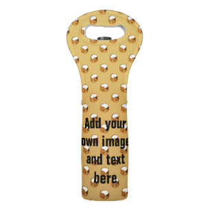 PURE GOLDEN PEARLS Pattern + your text / photo Wine Bag