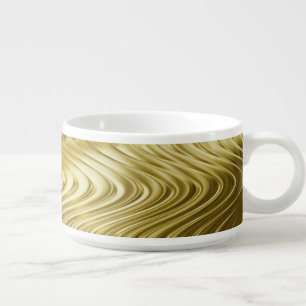 PURE GOLDEN WAVES Pattern + your text Bowl