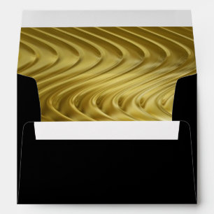 PURE GOLDEN WAVES Pattern + your text / photo Envelope