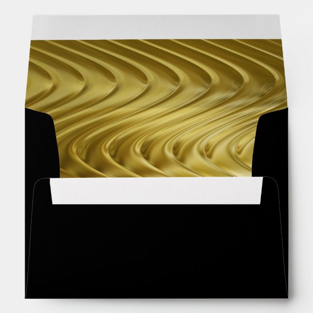 PURE GOLDEN WAVES Pattern + your text / photo Envelope (Back (Bottom))