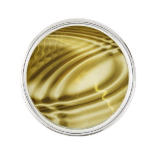 PURE GOLDEN WAVES soft Pattern + your text / photo Pin