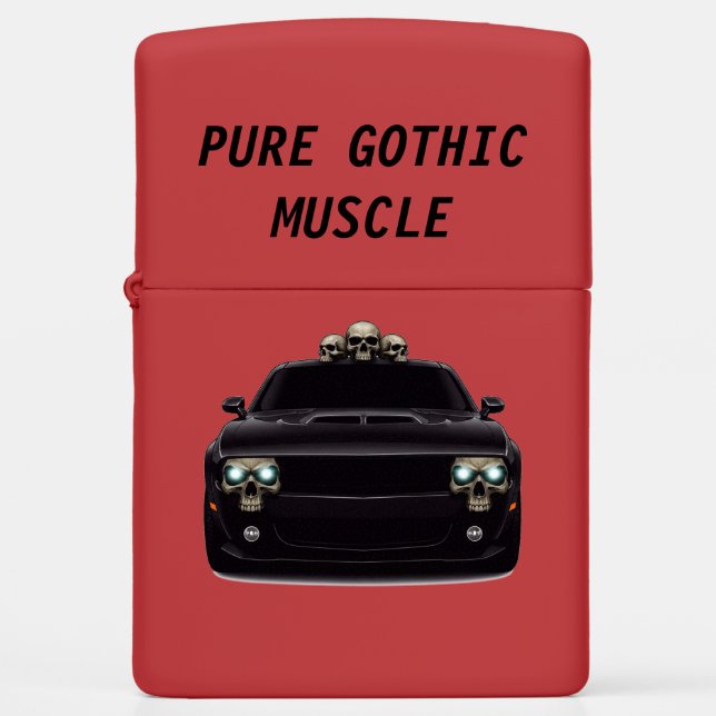 Pure Gothic Muscle Zippo Lighter (Front)