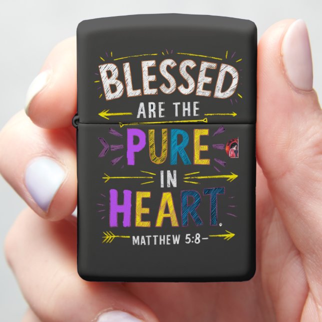 Pure Heart Blessings Zippo Lighter (In Hand)