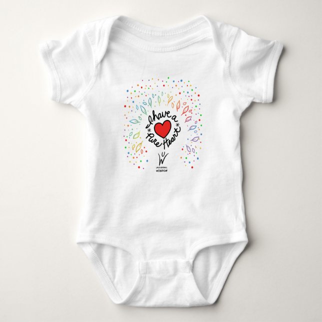 Pure Hearted Confetti Wisdom Baby Bodysuit (Front)