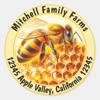 Pure Honey Bee Lable