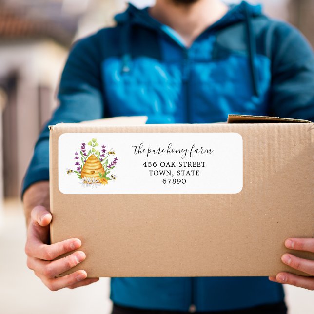 Pure Honey Custom Food | Return Address Labels (Honey Business Return Address Labels)