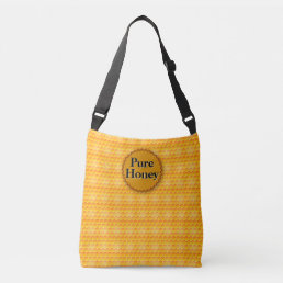 Pure Honey Honeycomb Pattern Crossbody Bag