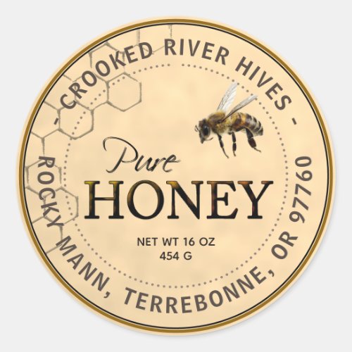 Pure Honey Yellow Label Realistic Bee Honeycomb