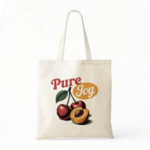Pure Joy Cherries Apricot Retro Christian Tee