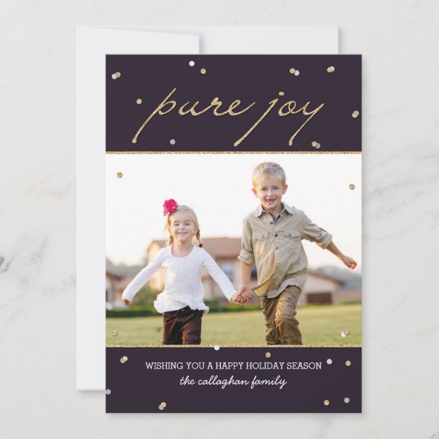 Pure Joy Holiday Photo Card