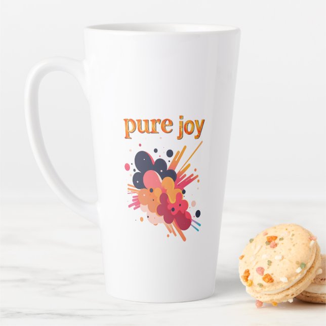 "Pure Joy, pure you.” Positive Vibes Street Wear  Latte Mug (In Situ)