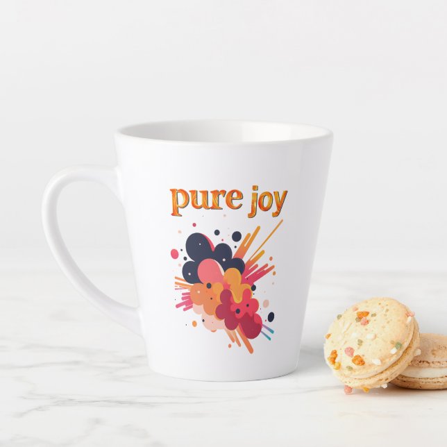 "Pure Joy, pure you.” Positive Vibes Street Wear  Latte Mug (In Situ)