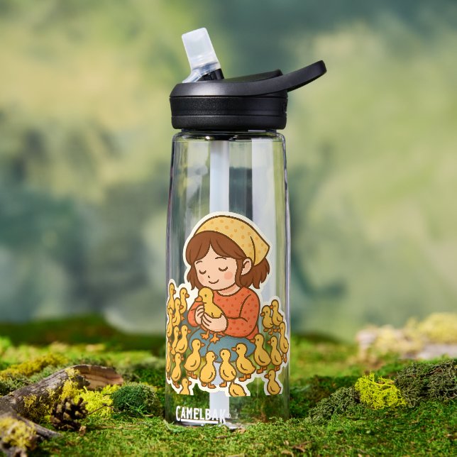 Pure Joy with Little Ducklings 🐥💛" Water Bottle (Outdoor (Rotated))