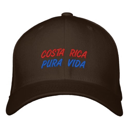 PURE LIFE COSTA RICA EMBROIDERED BASEBALL CAP