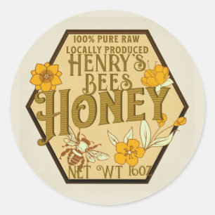 Pure, Local & Sustainable Artisan Honey labels