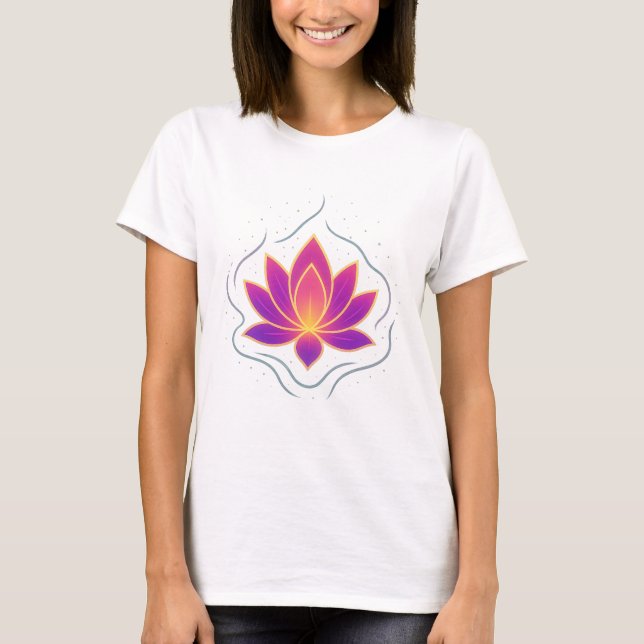Pure Lotus Flower T-Shirt | Women's Yoga Apparel (Front)
