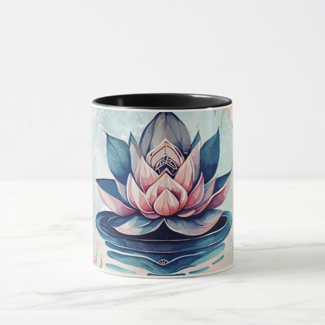 Pure Lotus Harmony – Soft Floral Mug (Center)