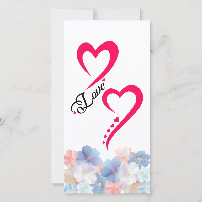 Pure love as a Flower Holiday Card (Front)