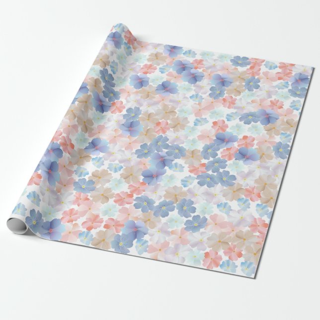 Pure love as a Flower Wrapping Paper (Unrolled)