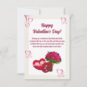 Pure Love Palette: White Pink Valentines Day Note Card