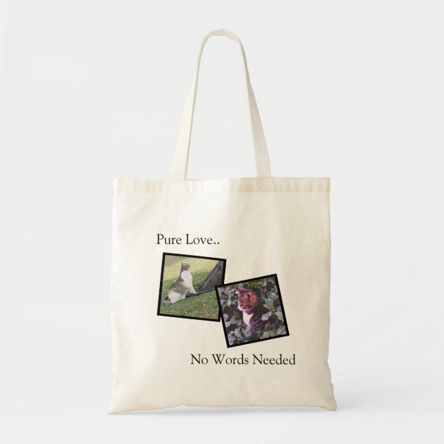 Pure Love Pet Lover Custom Tote Bag (Front)