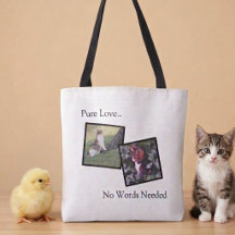 Pure Love Pet Lover Custom Tote Bag