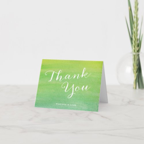 Pure Love Wedding Thank You Cards  Lime Emerald