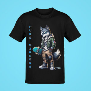Pure Madness Teen Wolf Skateboarder Graphic Men's  T-Shirt