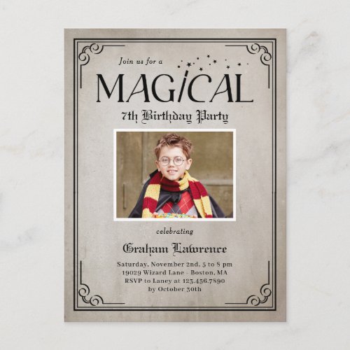 Pure Magic Birthday Halloween Invitation Postcard